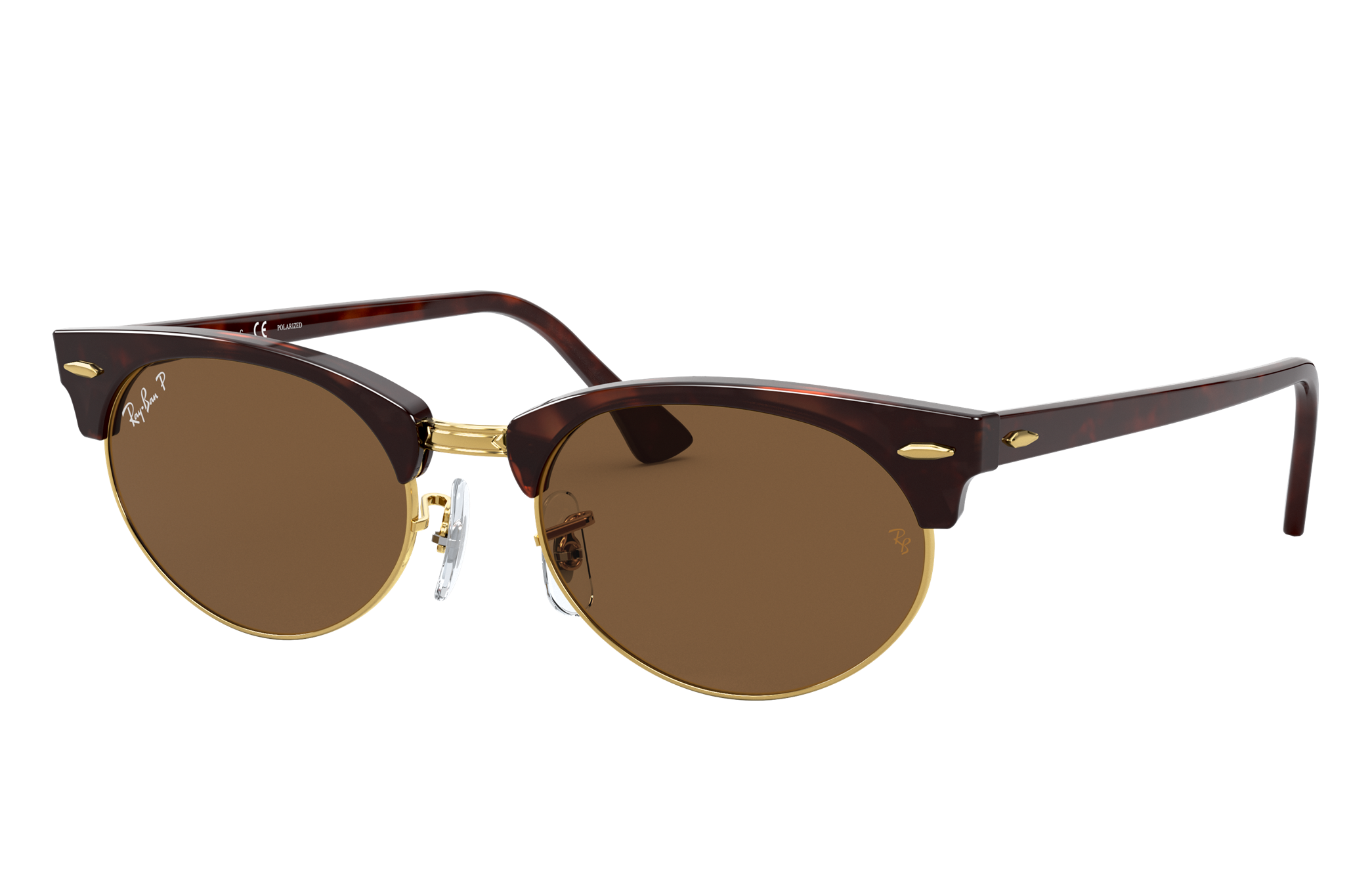 Clubmaster Oval Sunglasses in Mock 
