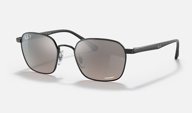 RB3664CH CHROMANCE Sunglasses in Black and Silver - RB3664CH | Ray