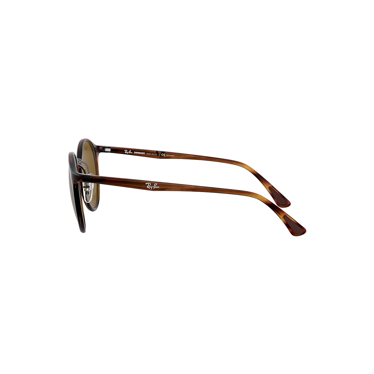 RB4336CH CHROMANCE Sunglasses in Striped Red Havana and Brown