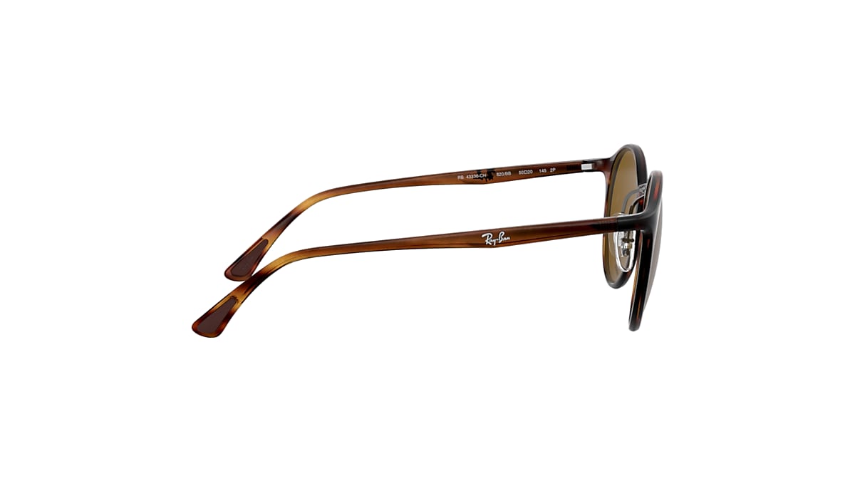 RB4336CH CHROMANCE Sunglasses in Striped Red Havana and Brown