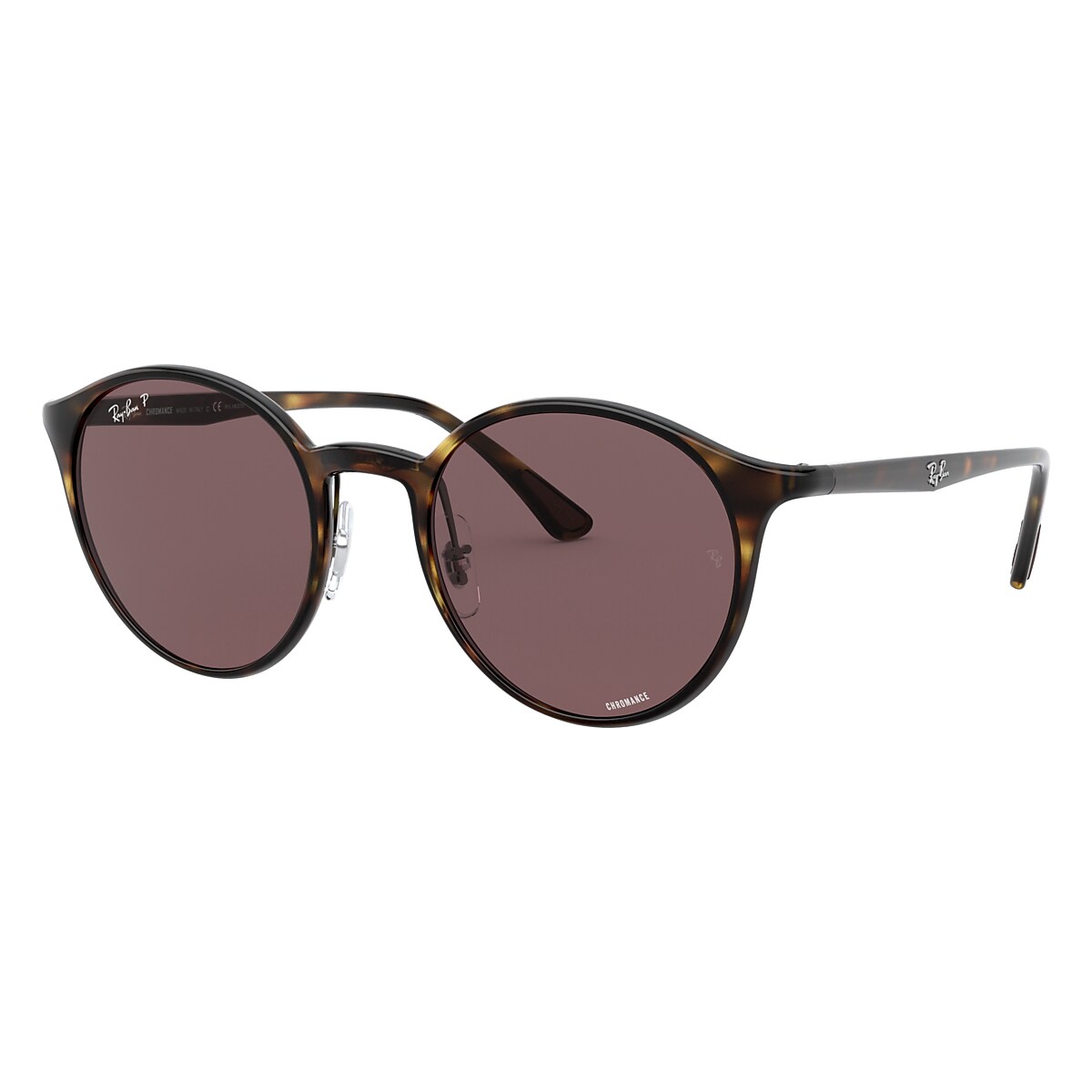 RB4336CH CHROMANCE Sunglasses in Light Havana and Violet 