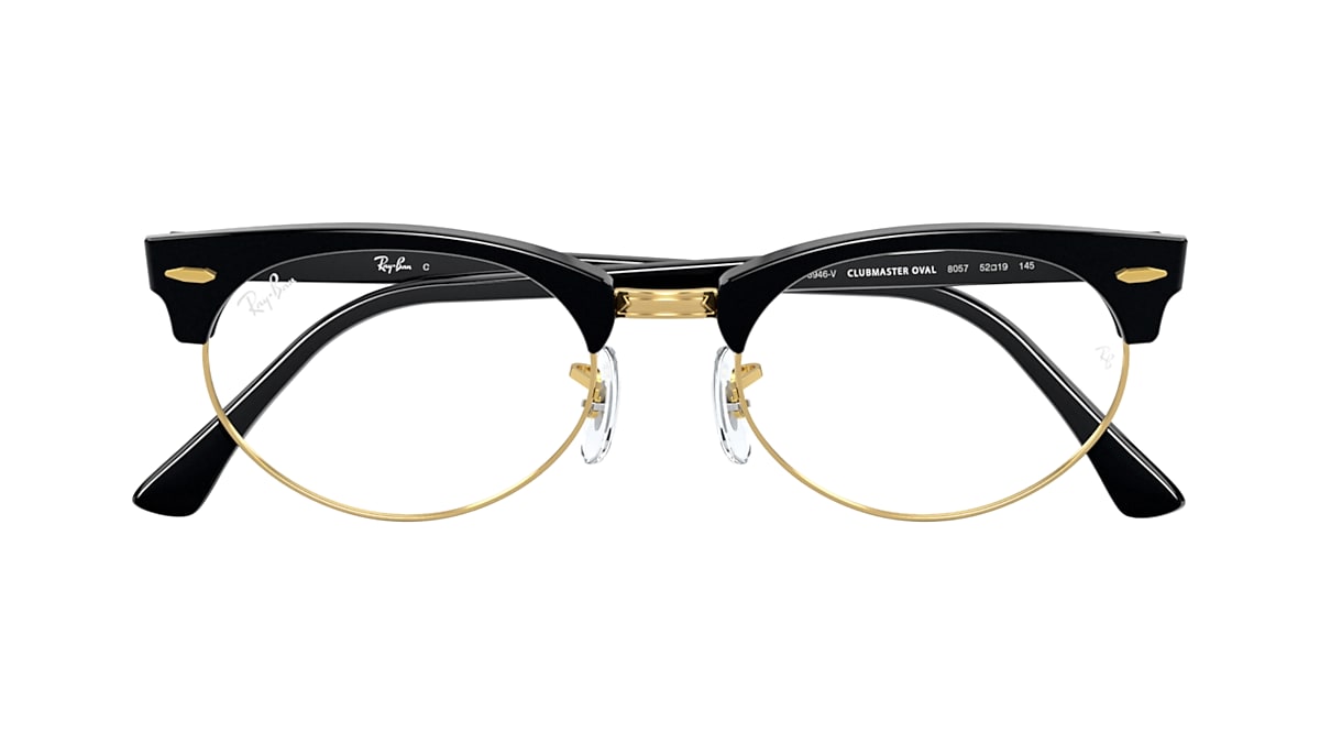 CLUBMASTER OVAL OPTICS Eyeglasses with Black Frame - RB3946V | Ray