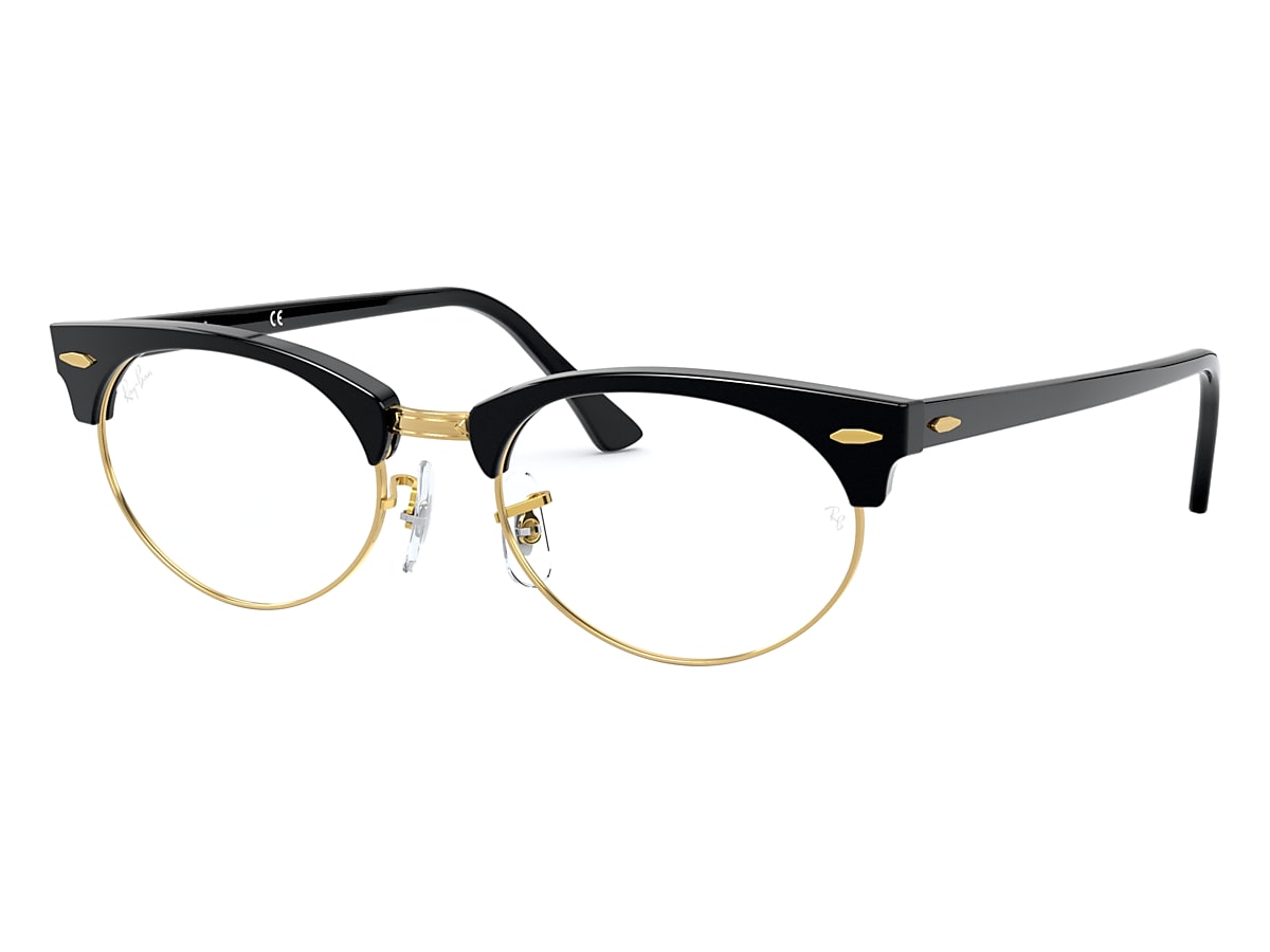 CLUBMASTER OVAL OPTICS Eyeglasses with Black Frame