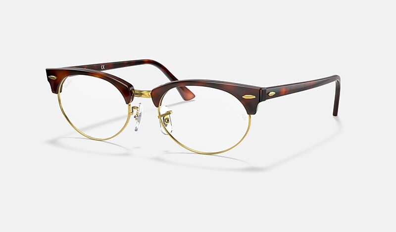 CLUBMASTER OVAL OPTICS Eyeglasses with Tortoise Frame RB3946V