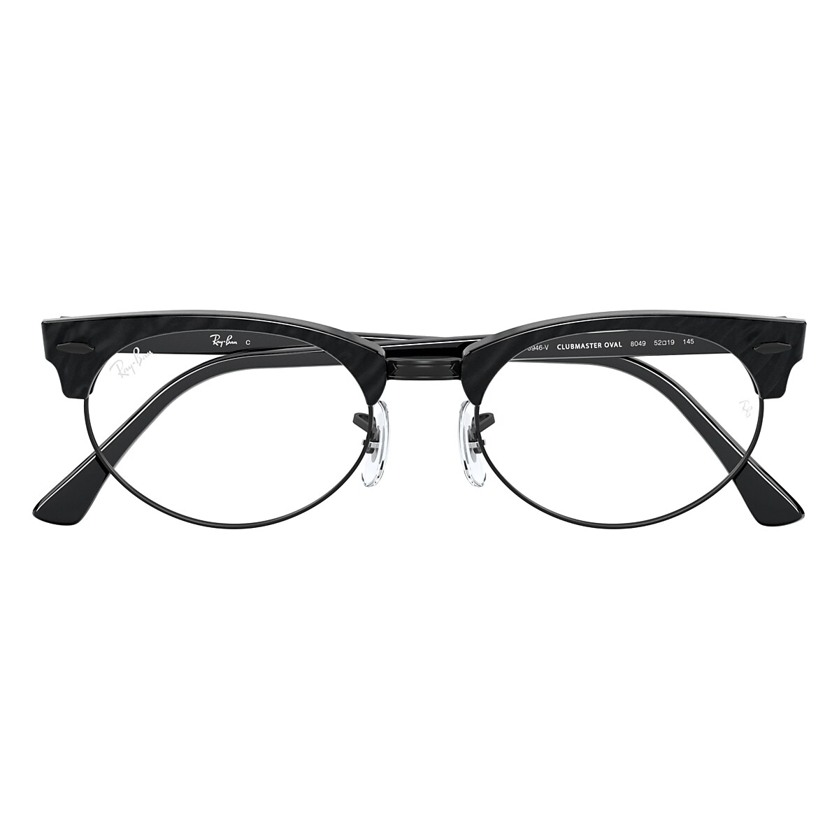 レイバン公式ストア】 Ray-Ban® CLUBMASTER OVAL OPTICS メガネ | ブラック フレーム - RB3946V