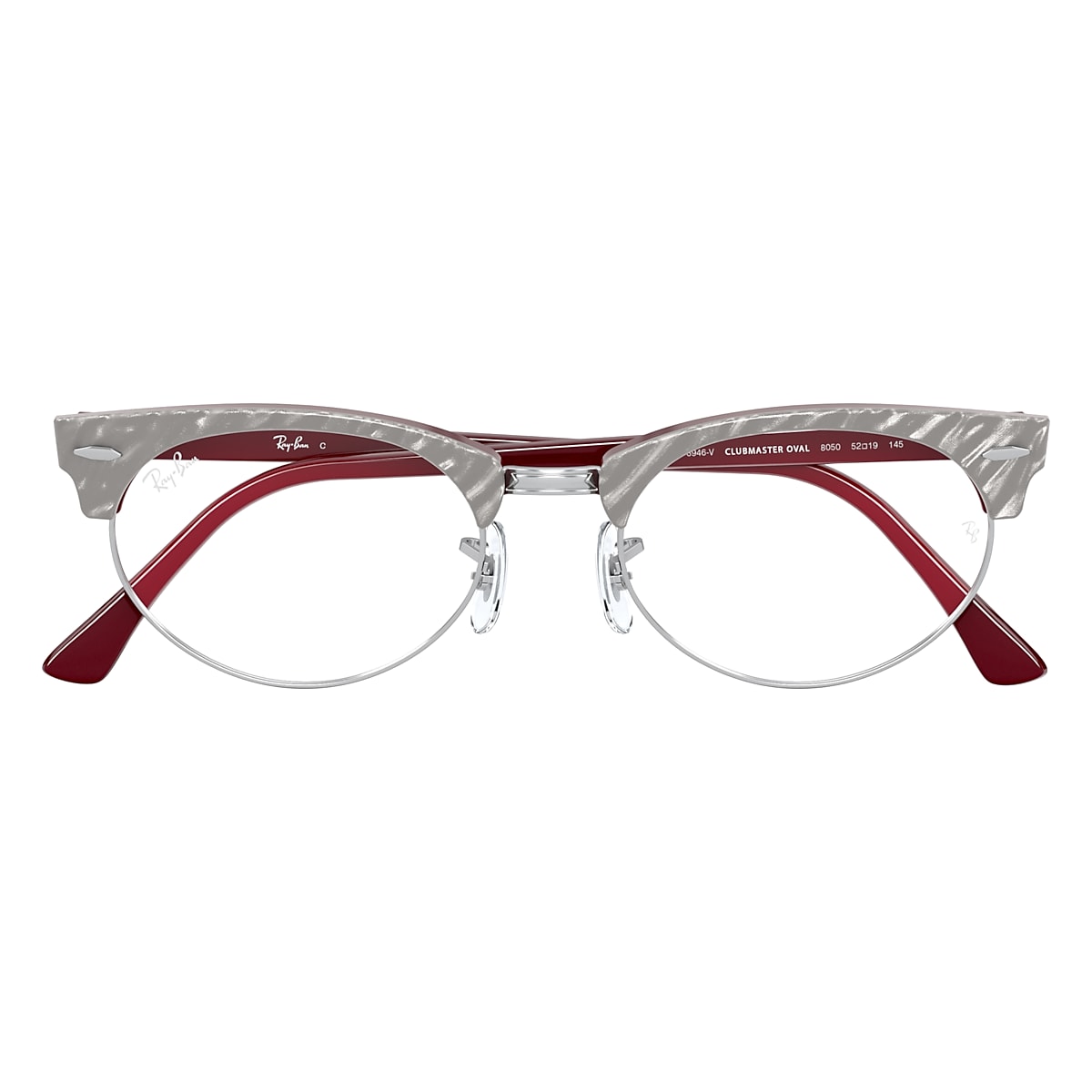 CLUBMASTER OVAL OPTICS Eyeglasses with Light Grey Frame - RB3946V