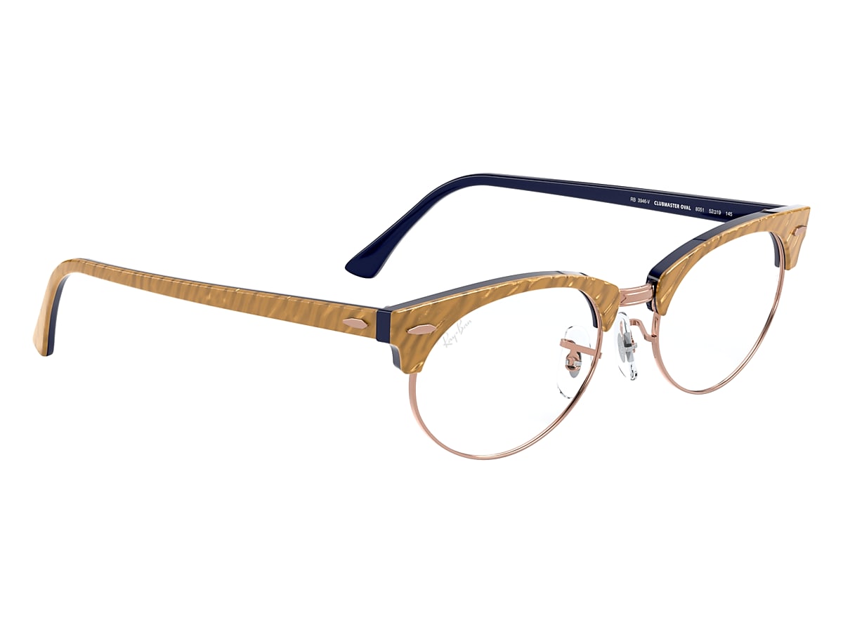 CLUBMASTER OVAL OPTICS Eyeglasses with Beige Frame - RB3946V