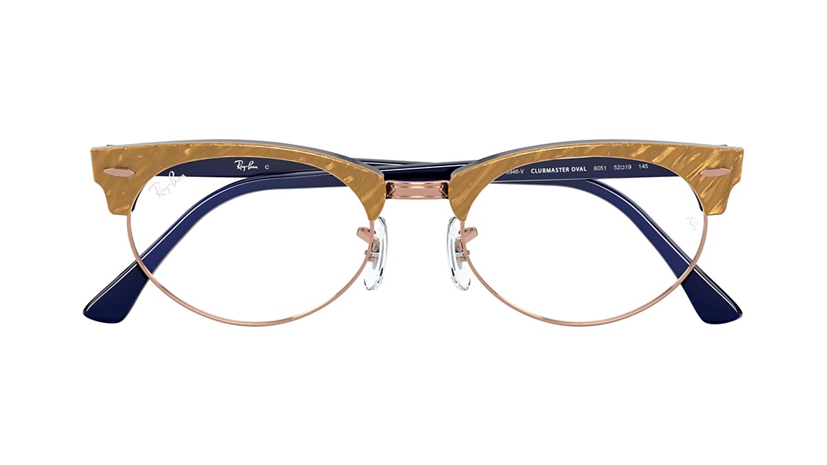 CLUBMASTER OVAL OPTICS Eyeglasses with Beige Frame - RB3946V