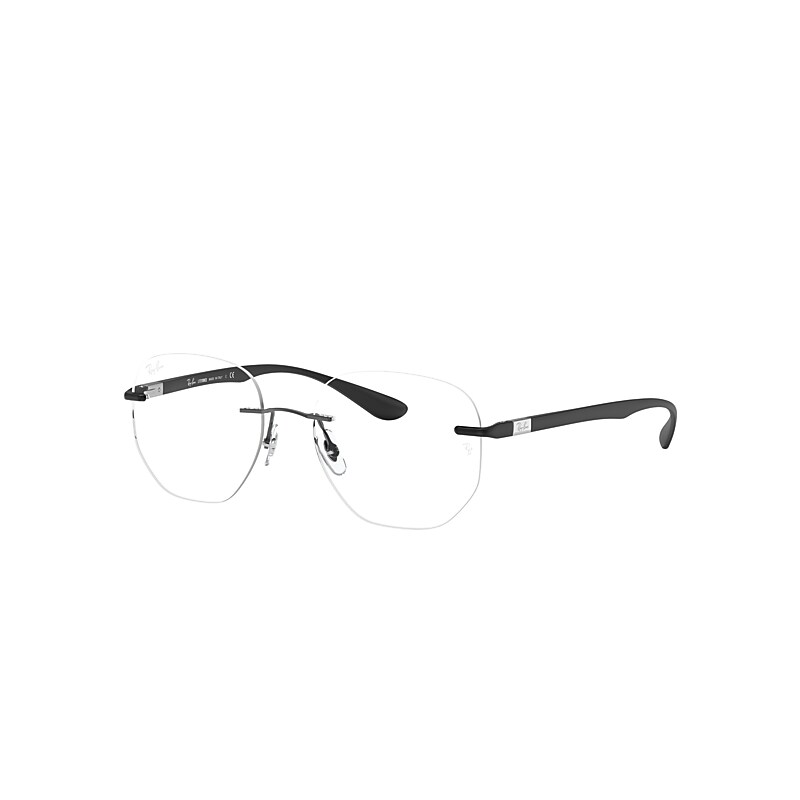 Ray-Ban Rb8766 Optics Eyeglasses Sand Black Frame Clear Lenses 51-17