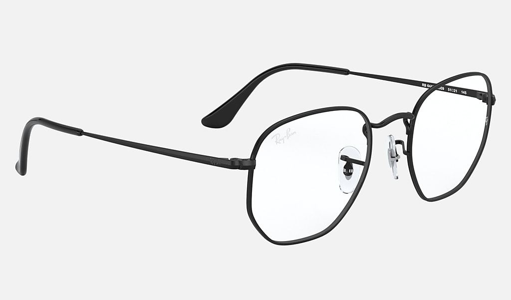 Hexagonal Optics Eyeglasses with Black Frame | Ray-Ban®