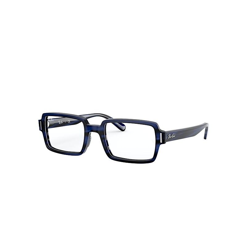 Ray-Ban Benji Optics Eyeglasses Striped Blue Frame Clear Lenses 50-20