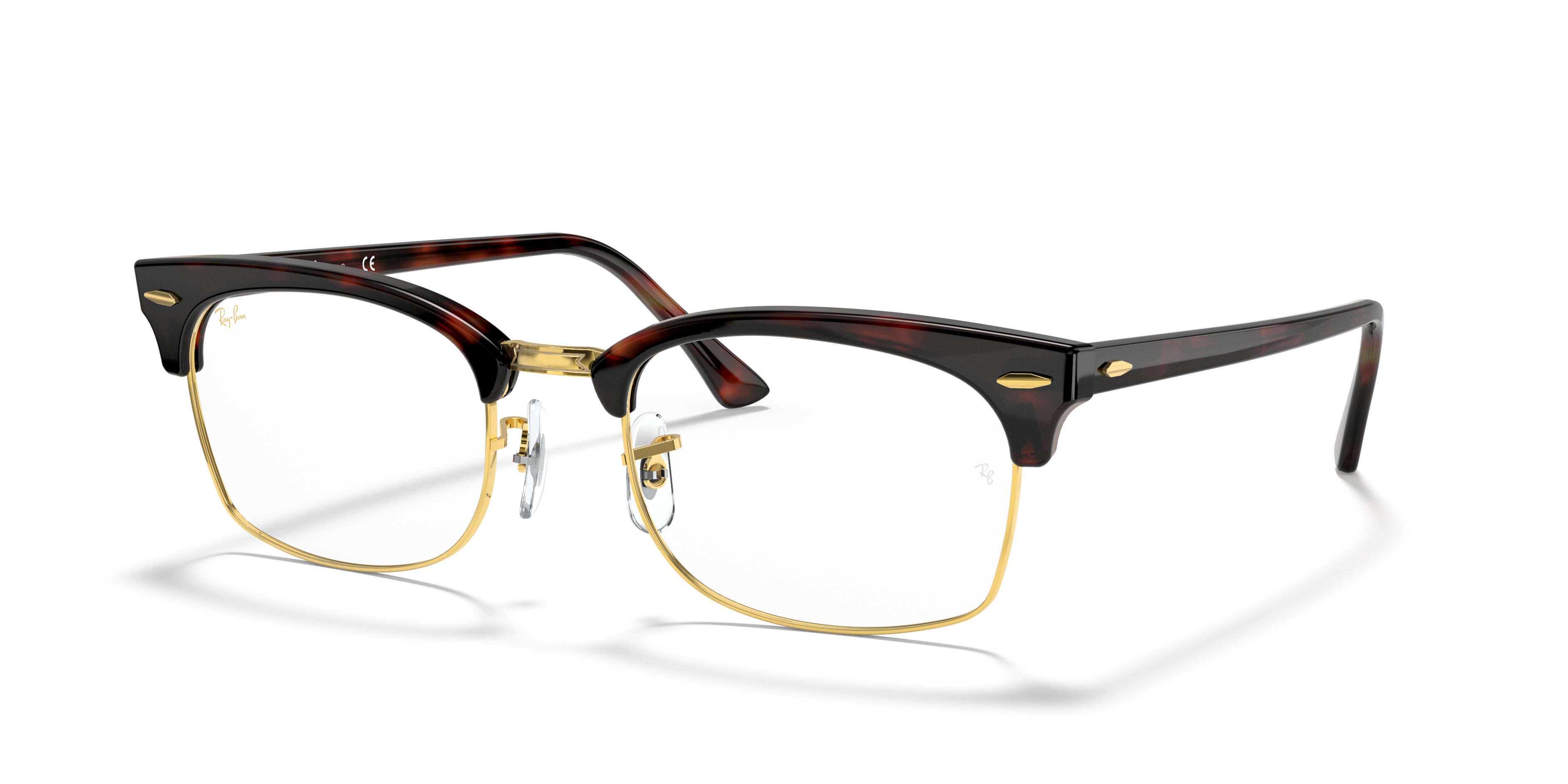 Clubmaster Square Optics Eyeglasses with Tortoise Frame | Ray-Ban®