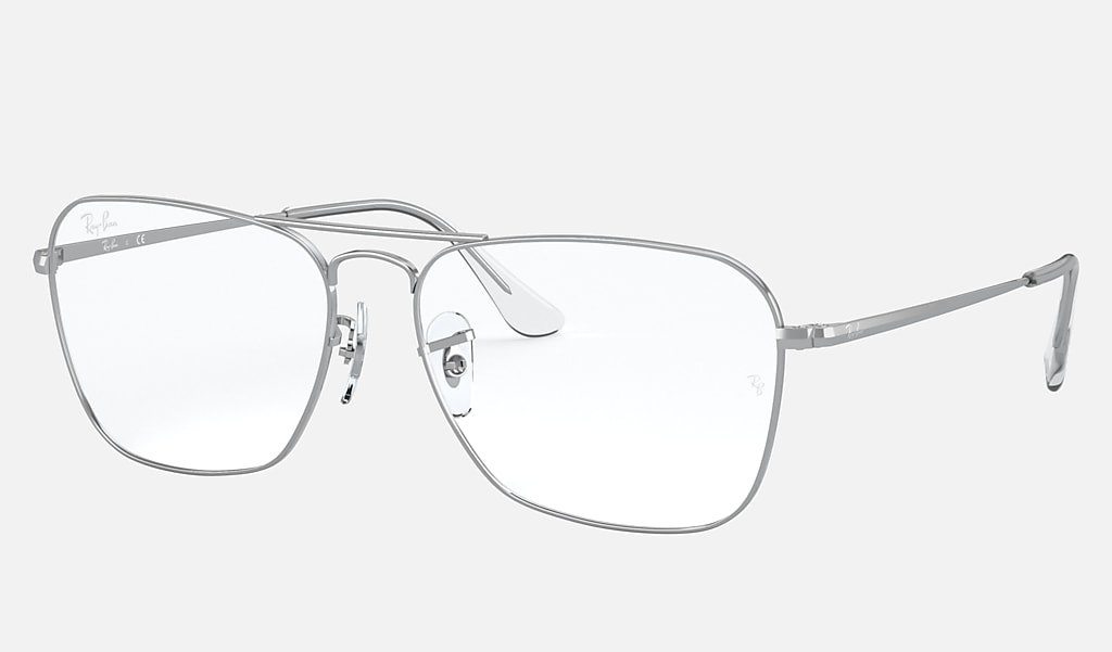 Caravan Optics Eyeglasses with Silver Frame | Ray-Ban®
