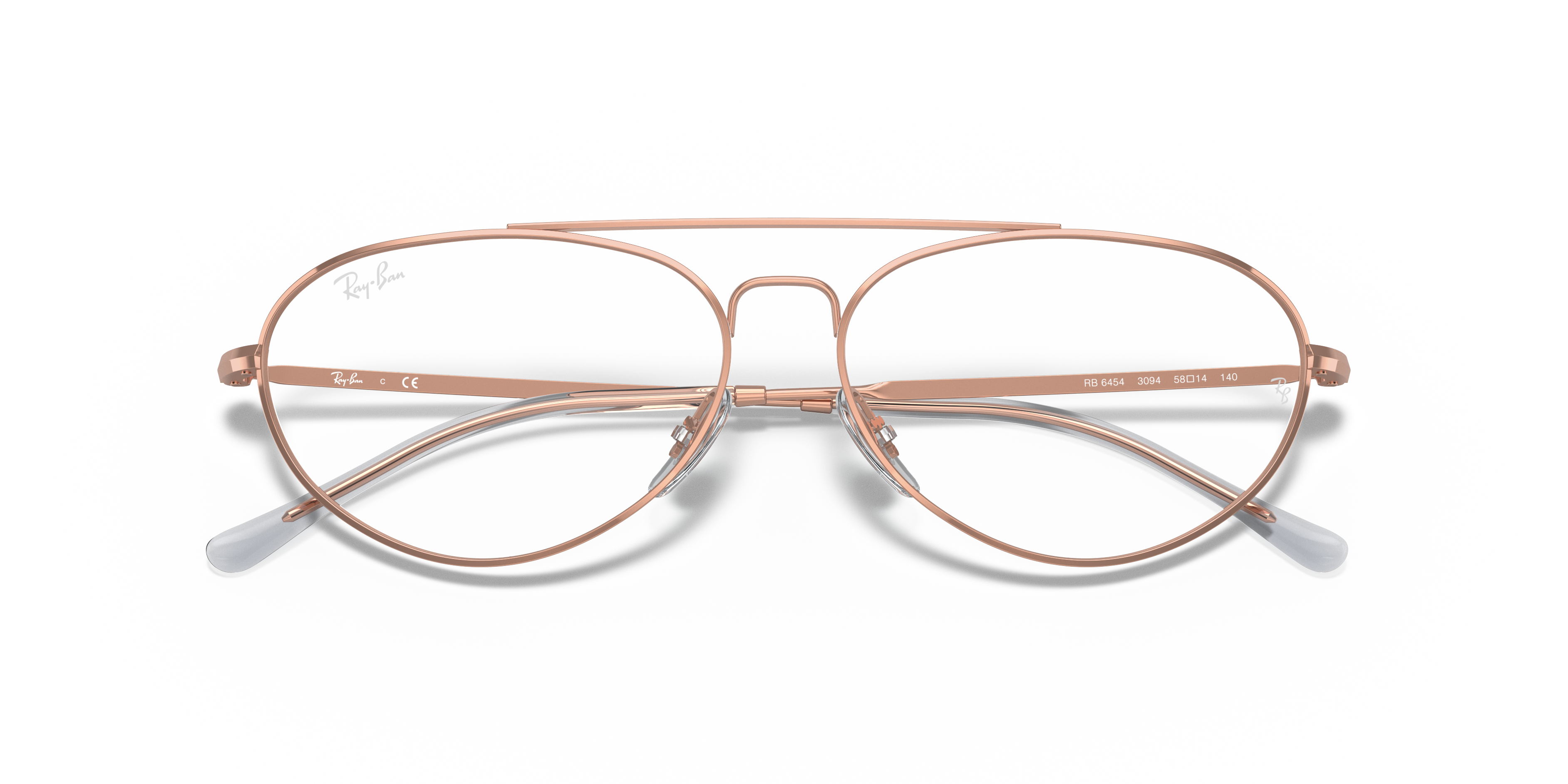 ray ban rose gold frame aviators