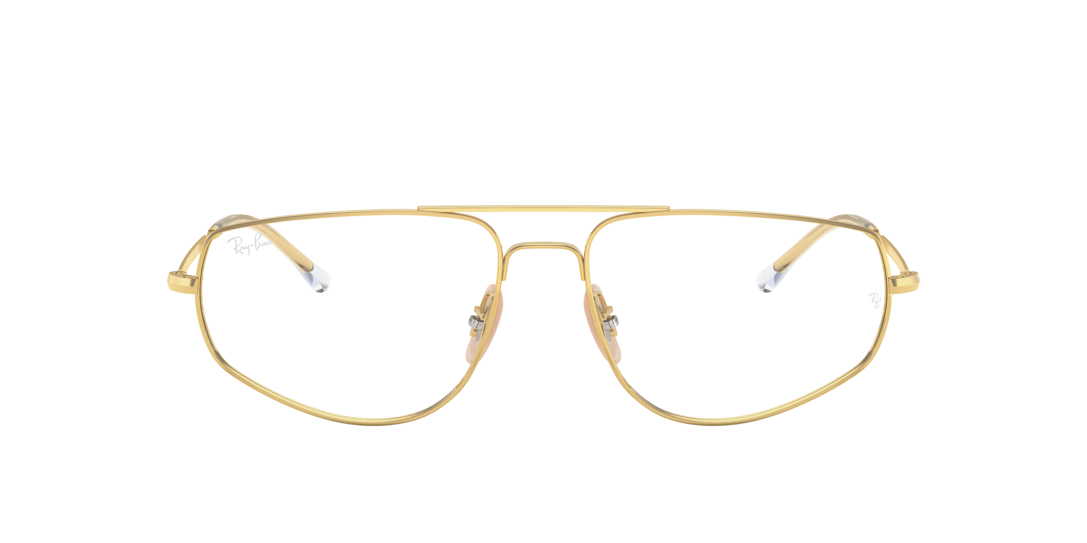 clear and gold ray ban eyeglasses