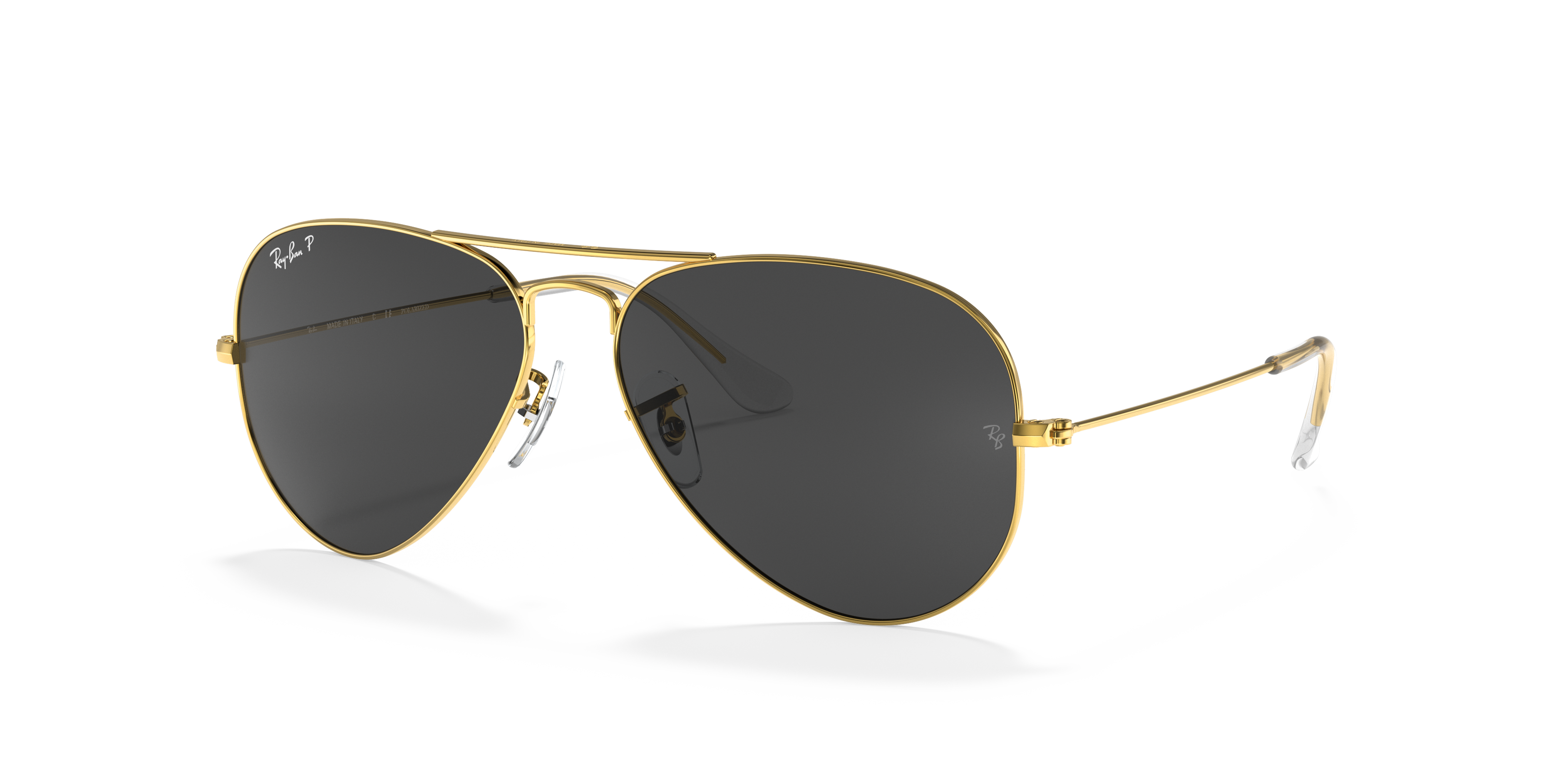 gold and black ray ban glasses