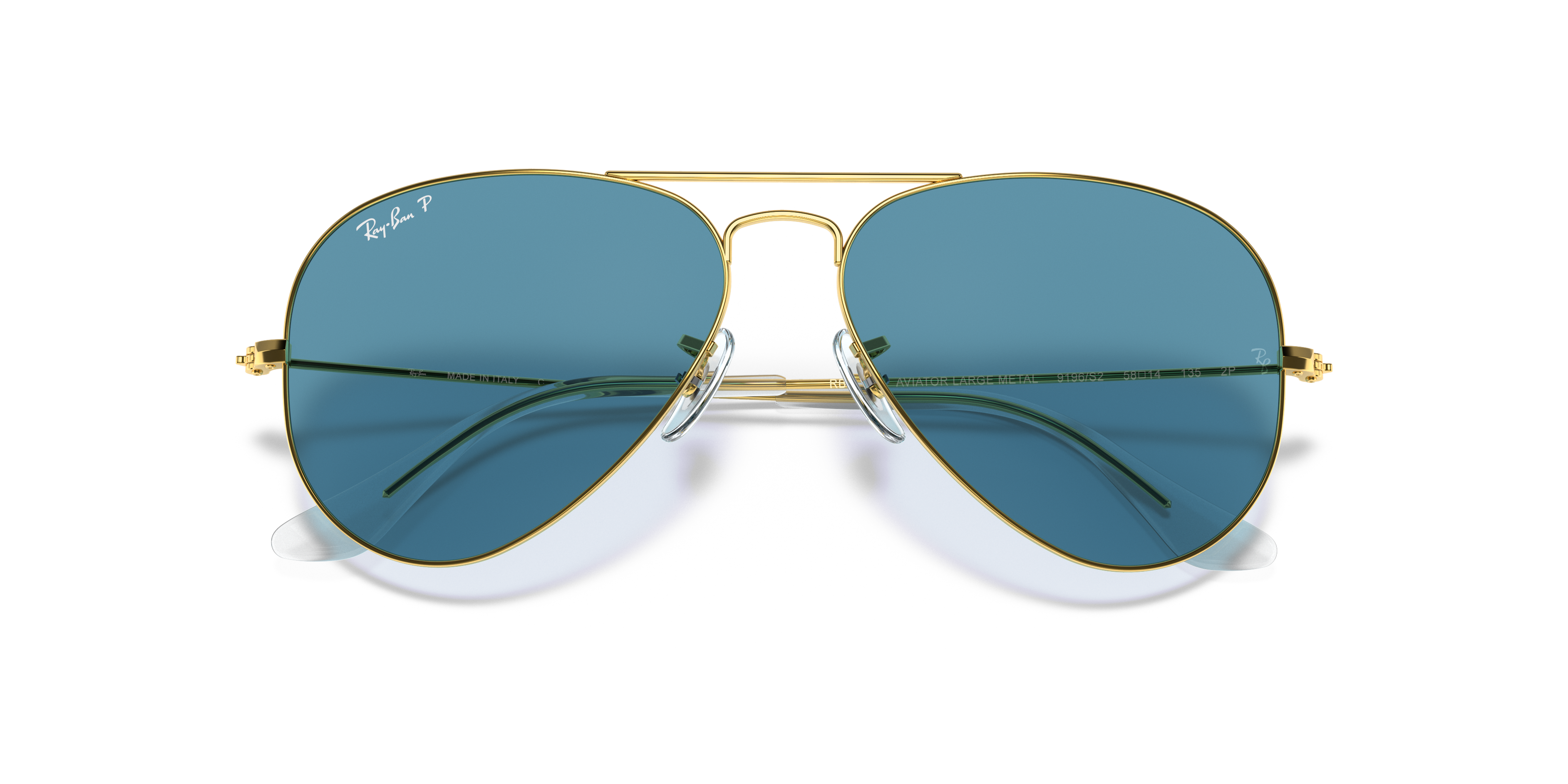 ray ban gold and blue