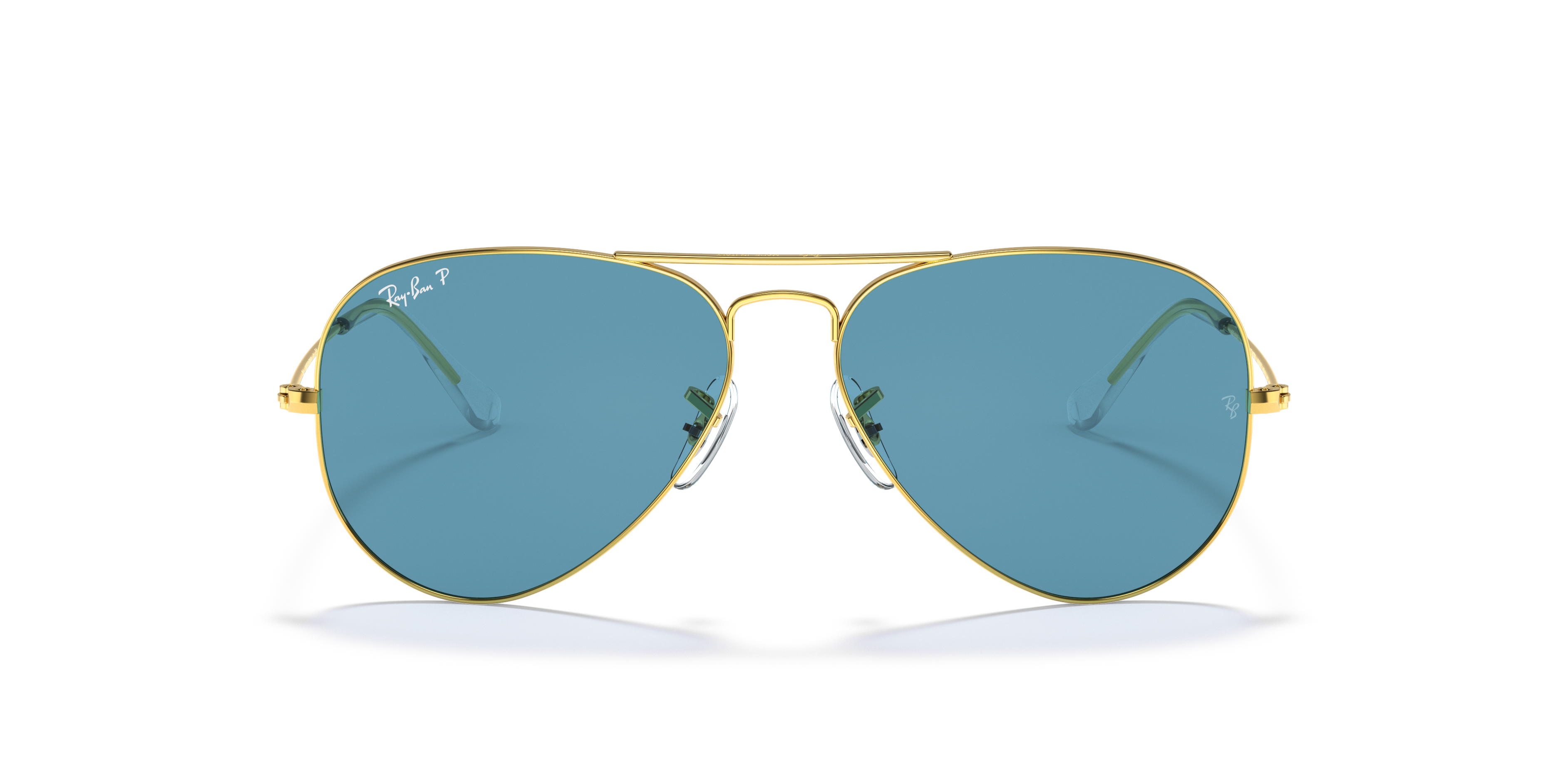 ray ban gold blue