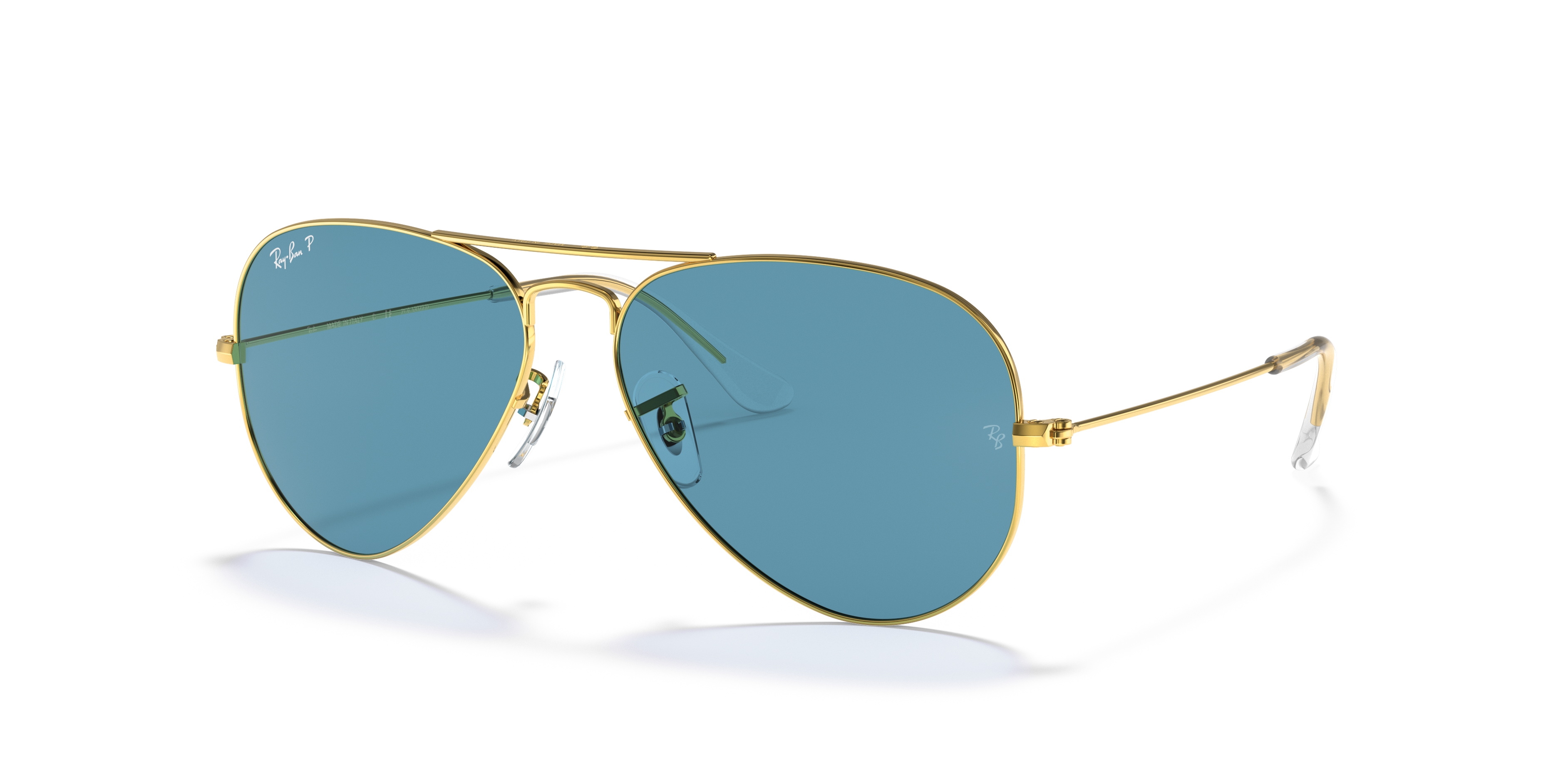 ray ban aviators with blue lenses