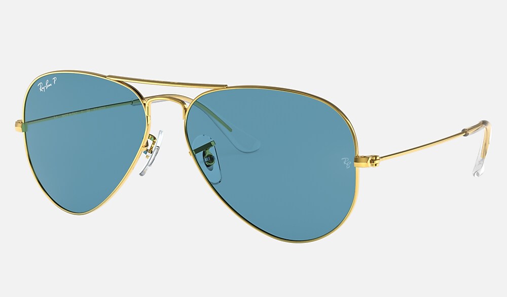 AVIATOR CLASSIC POLARIZED+ LENSES Polarized Sunglasses in Gold and