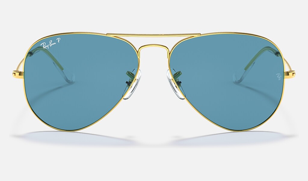 Aviator Classic Sunglasses in Gold and Blue | Ray-Ban®