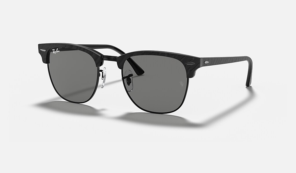 Clubmaster Marble Sunglasses in Black and Dark Grey | Ray-Ban®