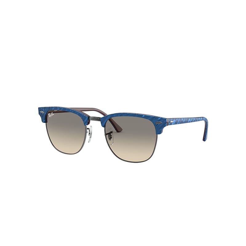Ray-Ban Clubmaster Marble Sunglasses Wrinkled Blue Frame Grey Lenses 51-21 product image