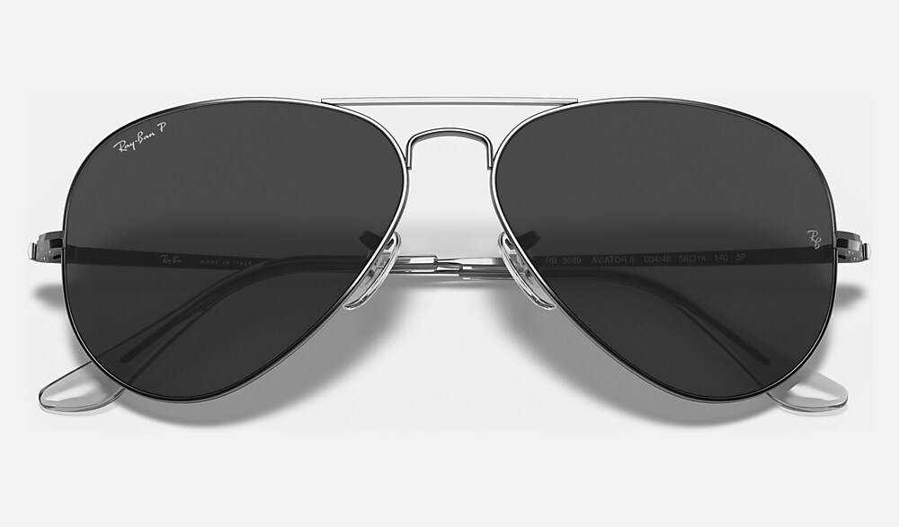 AVIATOR METAL II Sunglasses in Gunmetal and Black - RB3689 | Ray