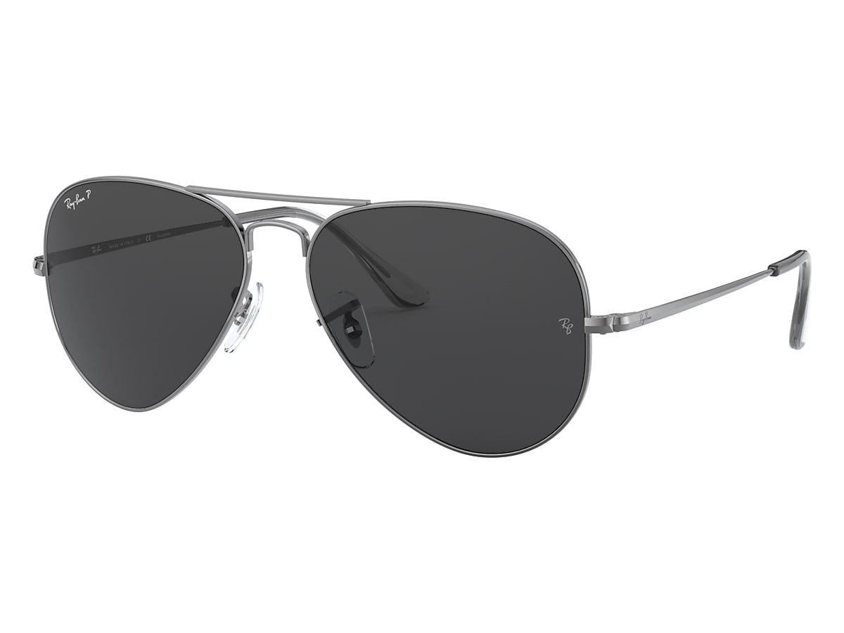 AVIATOR METAL II Sunglasses in Gunmetal and Black - RB3689 | Ray 