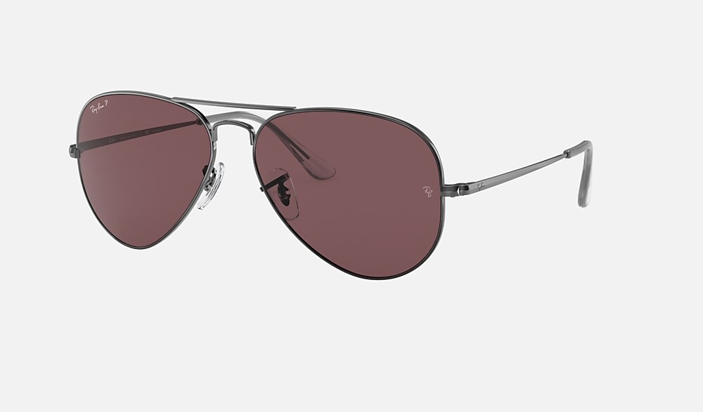 AVIATOR METAL II Sunglasses in Gunmetal and Violet Polarized