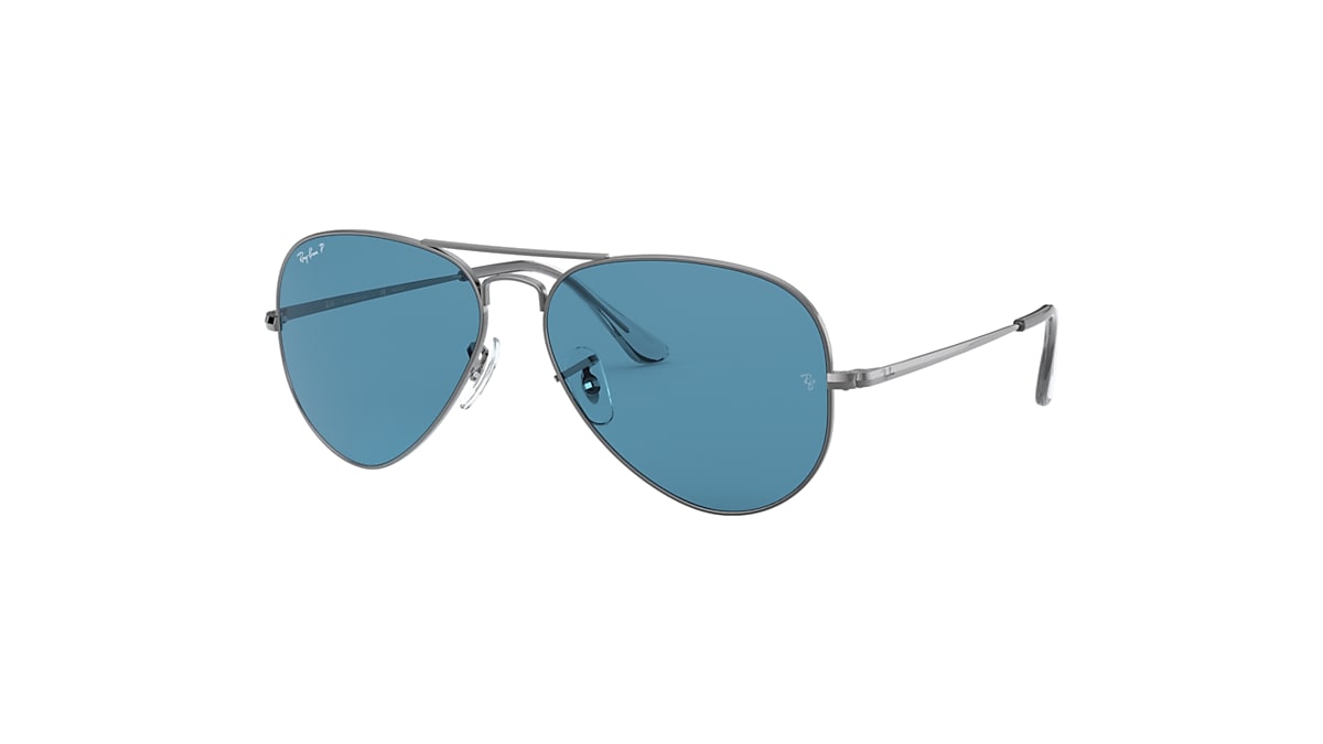 AVIATOR METAL II Sunglasses in Gunmetal and Blue - RB3689