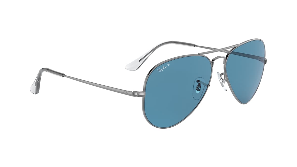 AVIATOR METAL II Sunglasses in Gunmetal and Blue - RB3689