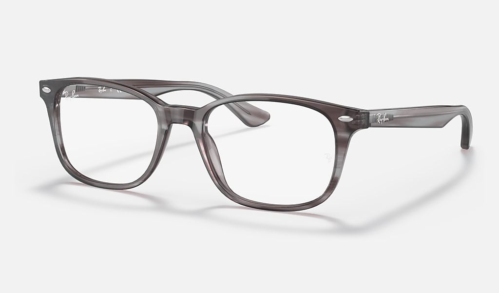Rb5375 Optics Eyeglasses with Striped Grey Frame | Ray-Ban®