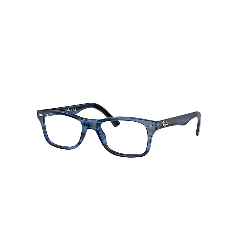 Ray-Ban Rb5228 Optics Eyeglasses Striped Blue Frame Clear Lenses Polarized 55-17