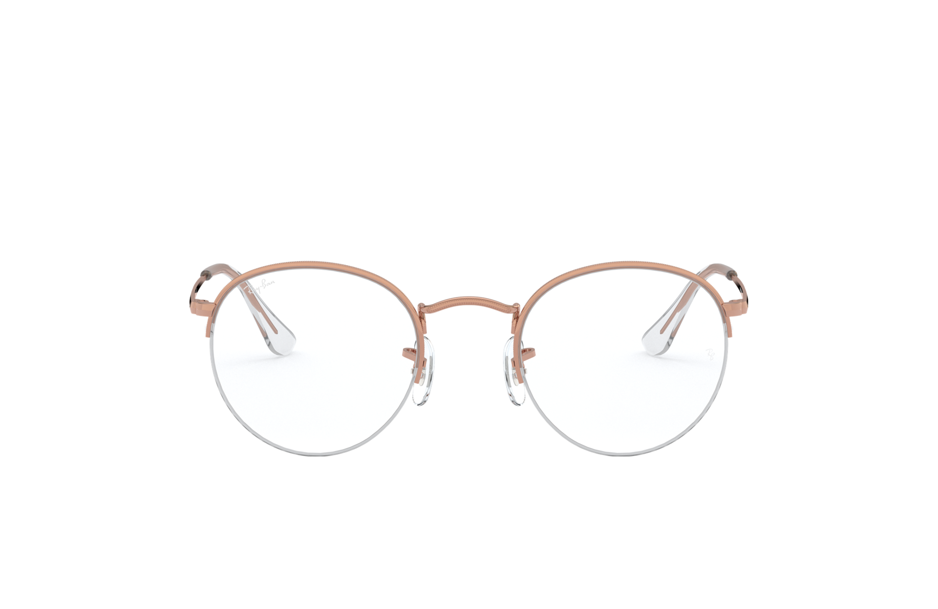 Ray Ban Oftalmico Rb6375 2861 Round Metal Negro Plateado