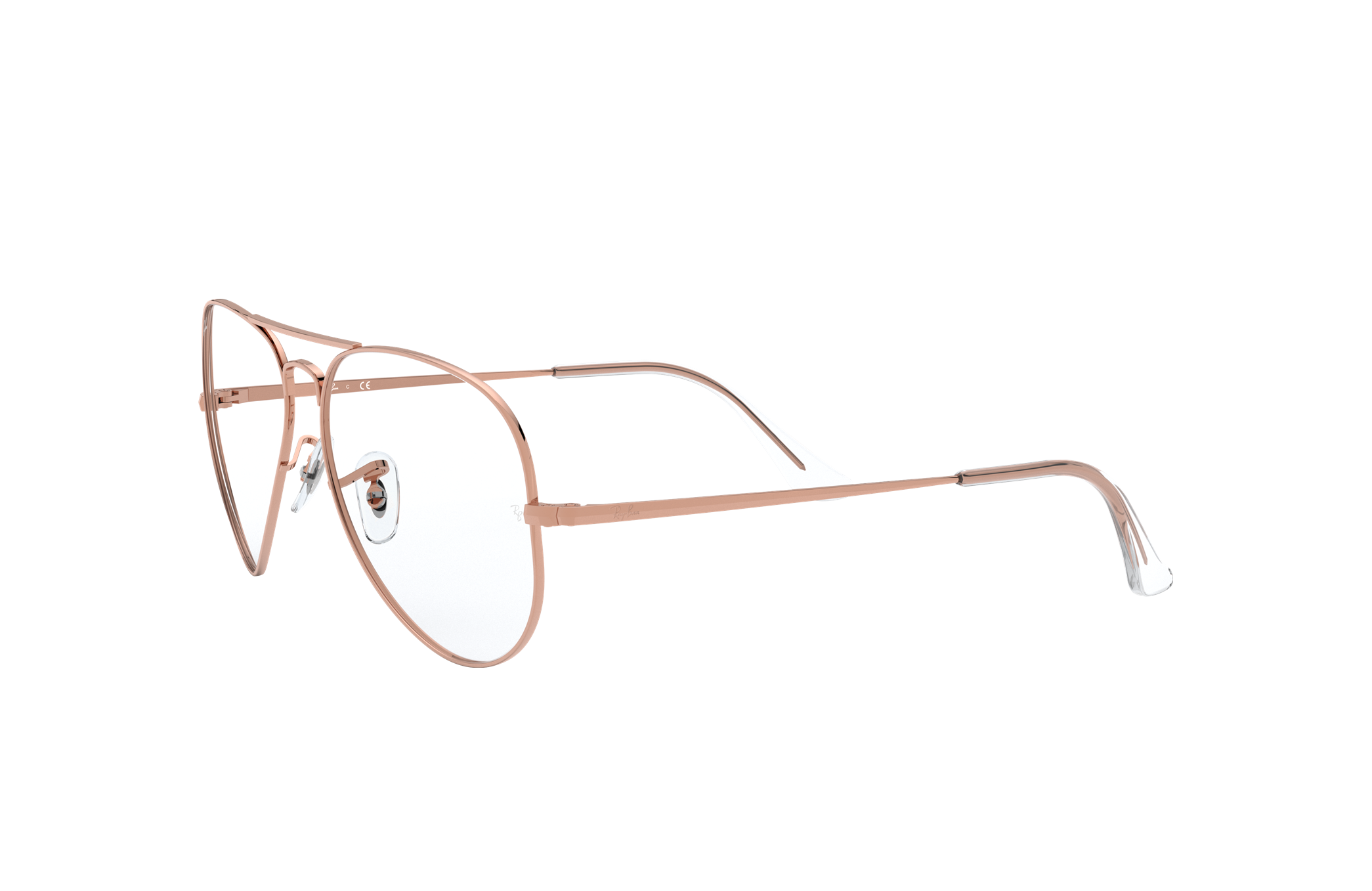 rose gold aviator eyeglasses