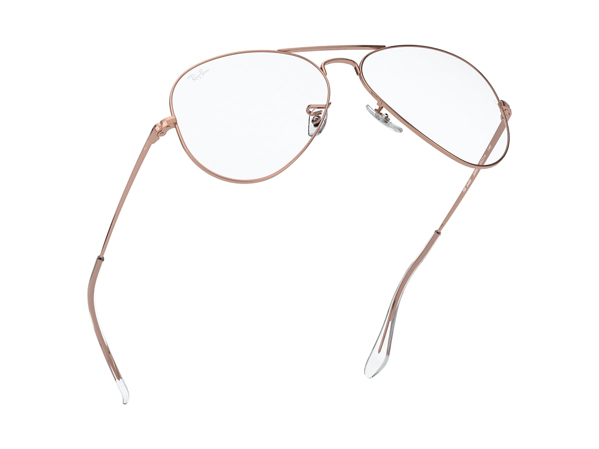 Rose gold clearance aviator eyeglasses