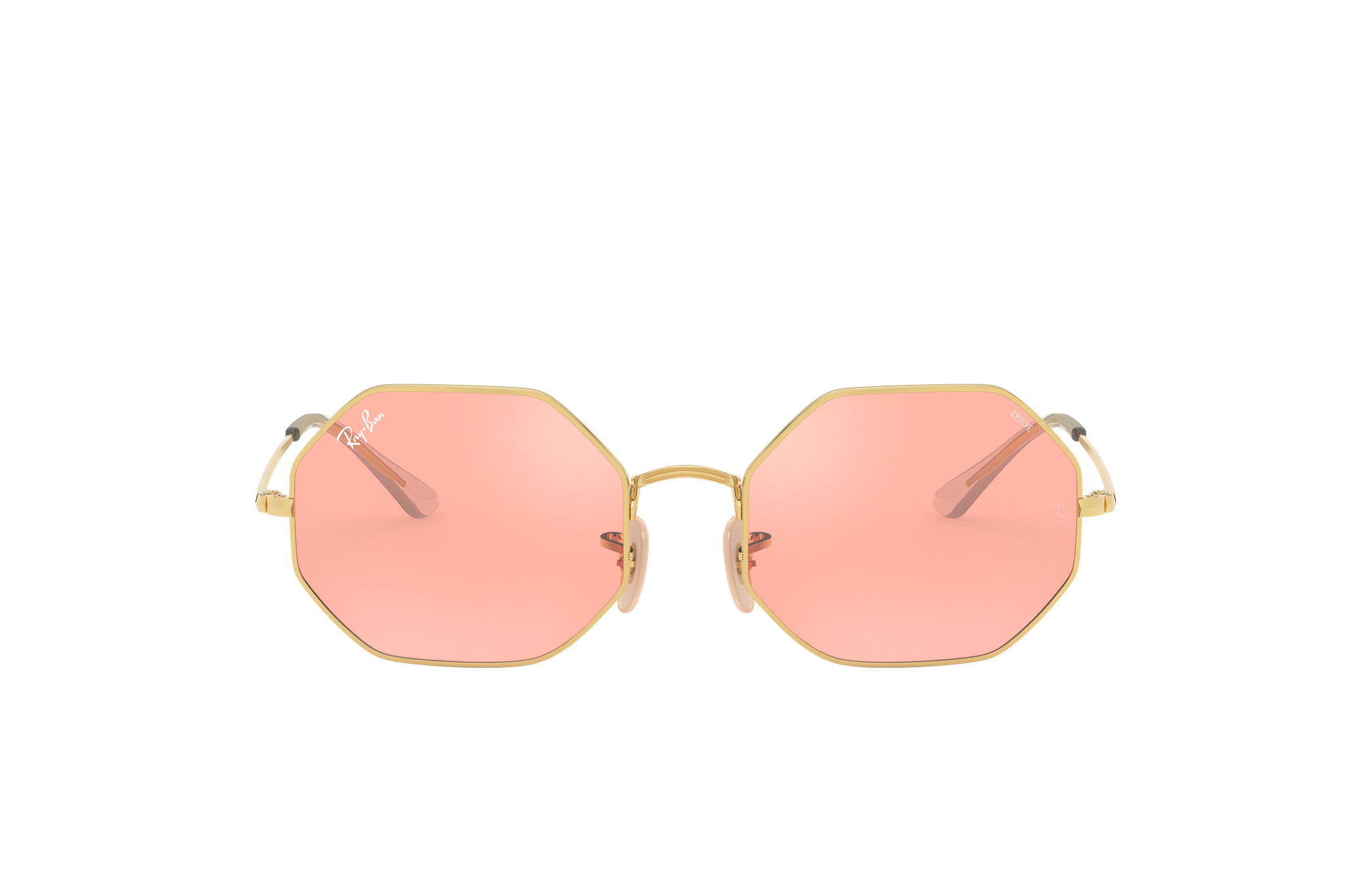 Occhiali da Sole Octagon 1972 Mirror Evolve in Oro Lucido e Pink  Photochromic | Ray-Ban®