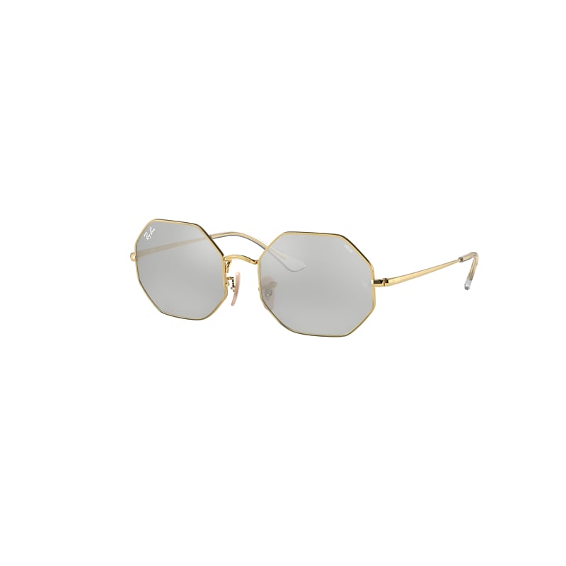 Ray-Ban Octagon 1972 Mirror Evolve Sunglasses Gold Frame Grey Lenses 54-19 product image
