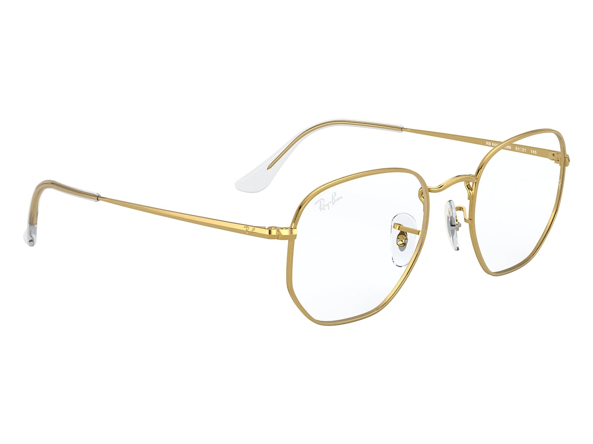 HEXAGONAL OPTICS Eyeglasses with Gold Frame - Ray-Ban