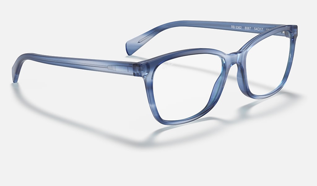 Rb5362 Optics Eyeglasses with Striped Light Blue Frame | Ray-Ban®