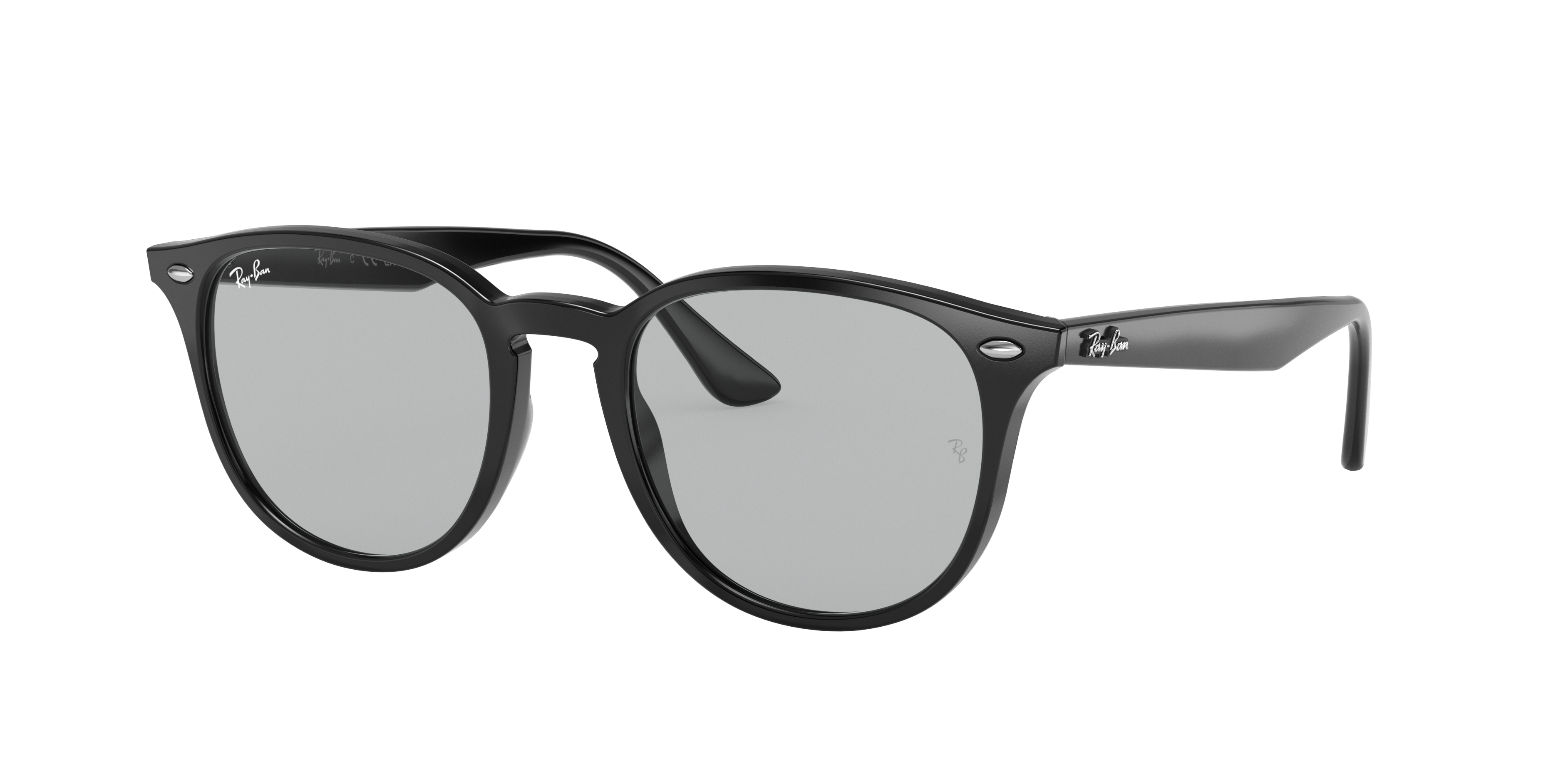 Ray Ban Rb4259 Washed Lenses Sunglasses Shiny Black Frame Grey Lenses 53-20 In Shiny Black