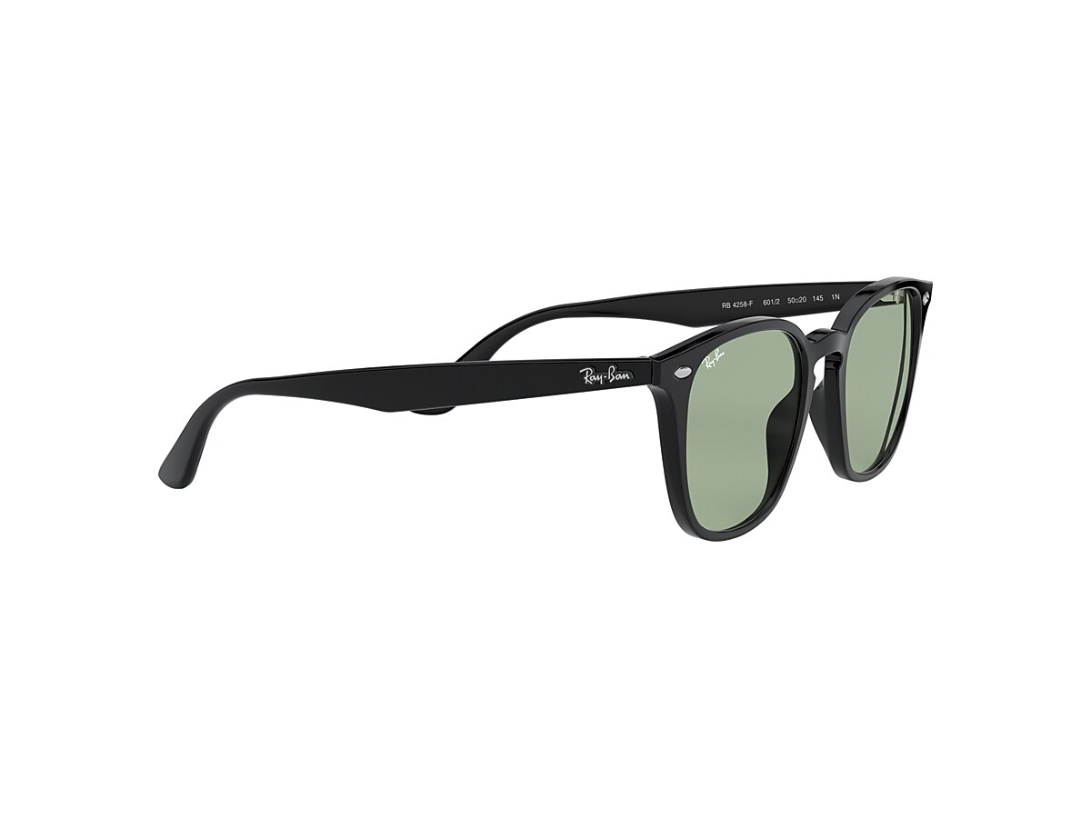 Ray-Ban Rb4258 Washed Lenses Sunglasses Shiny Black Frame Green Lenses 52-20