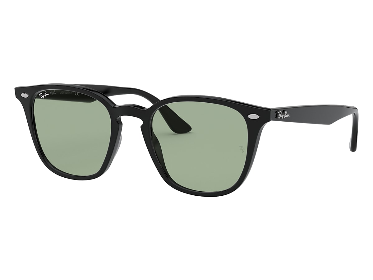 Ray-Ban Rb4258 Washed Lenses Sunglasses Shiny Black Frame Green Lenses 52-20