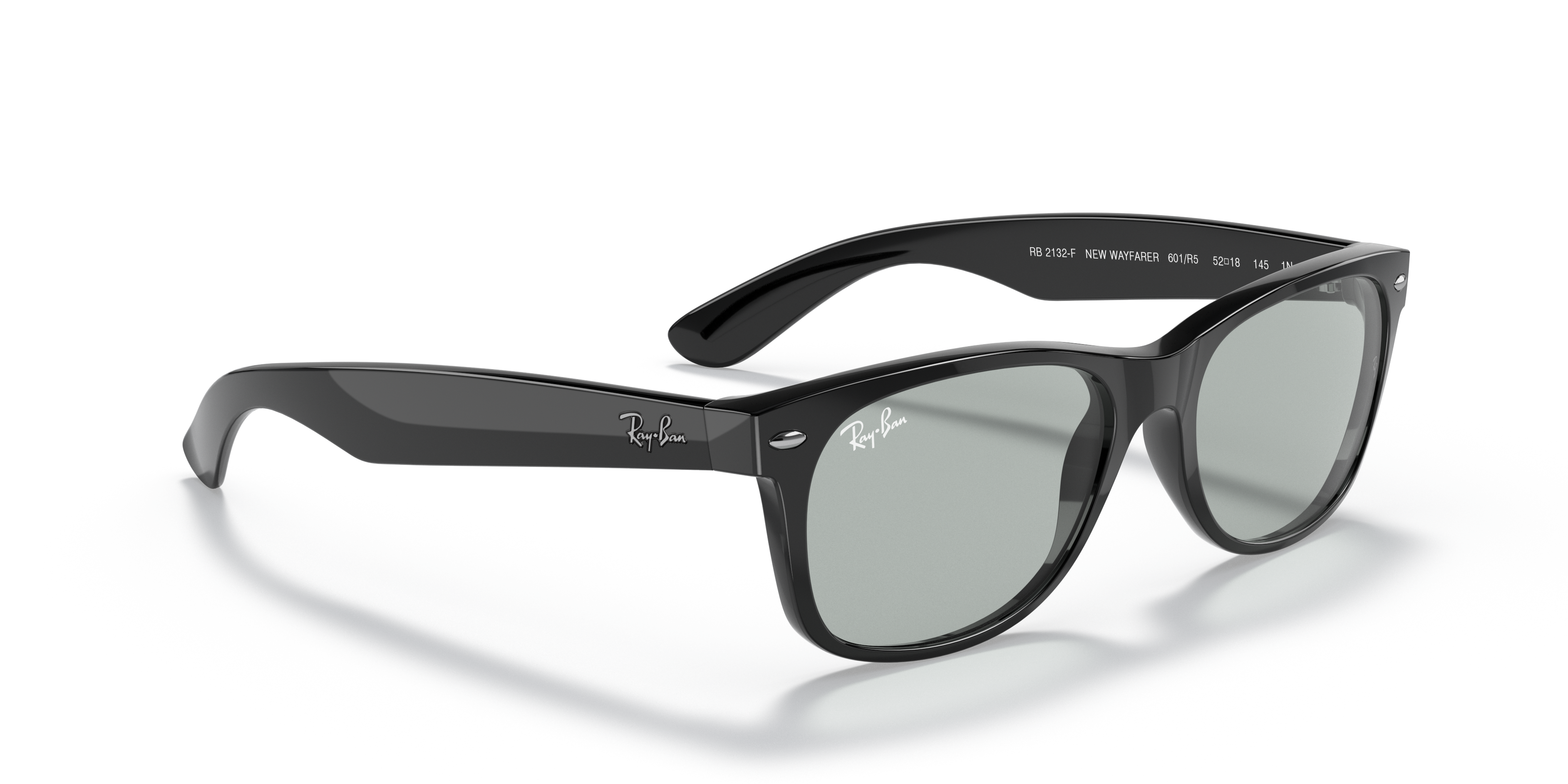 New Wayfarer Washed Lenses Sunglasses in Black and Light Grey 