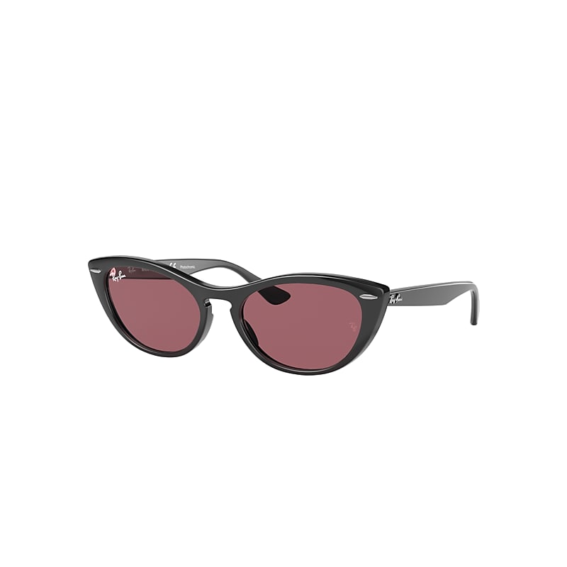 Ray-Ban Nina Sunglasses Black Frame Violet Lenses 54-18 product image
