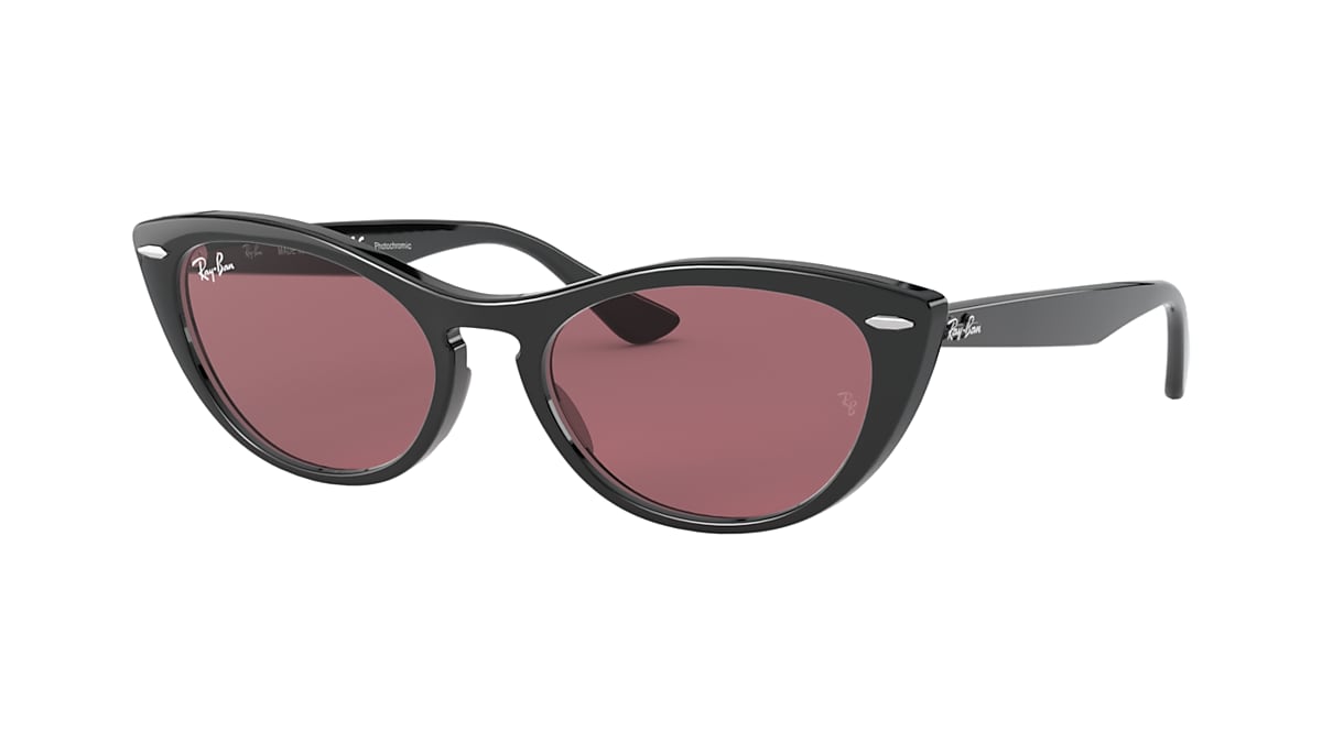 Nina Sunglasses in Black and Violet | Ray-Ban®