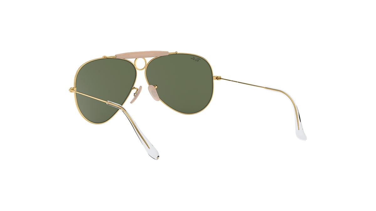 begroting Naar Guinness Shooter | Aviation Collection Sunglasses in Gold and Green | Ray-Ban®