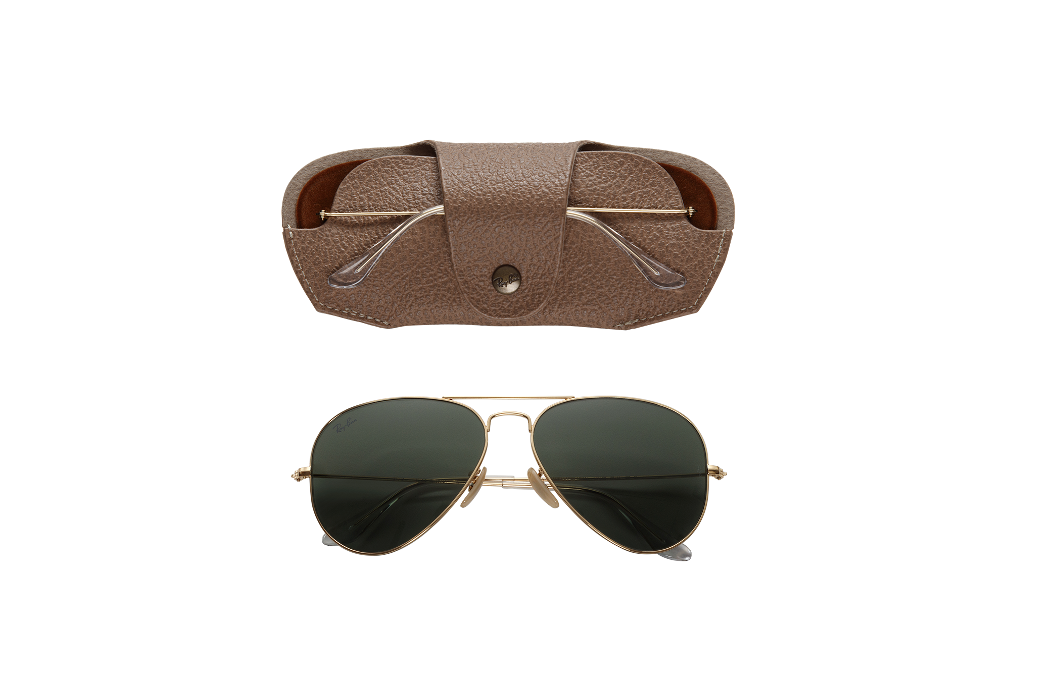 Aviator | Aviation Collection Sunglasses in Gold and Green | Ray-Ban®