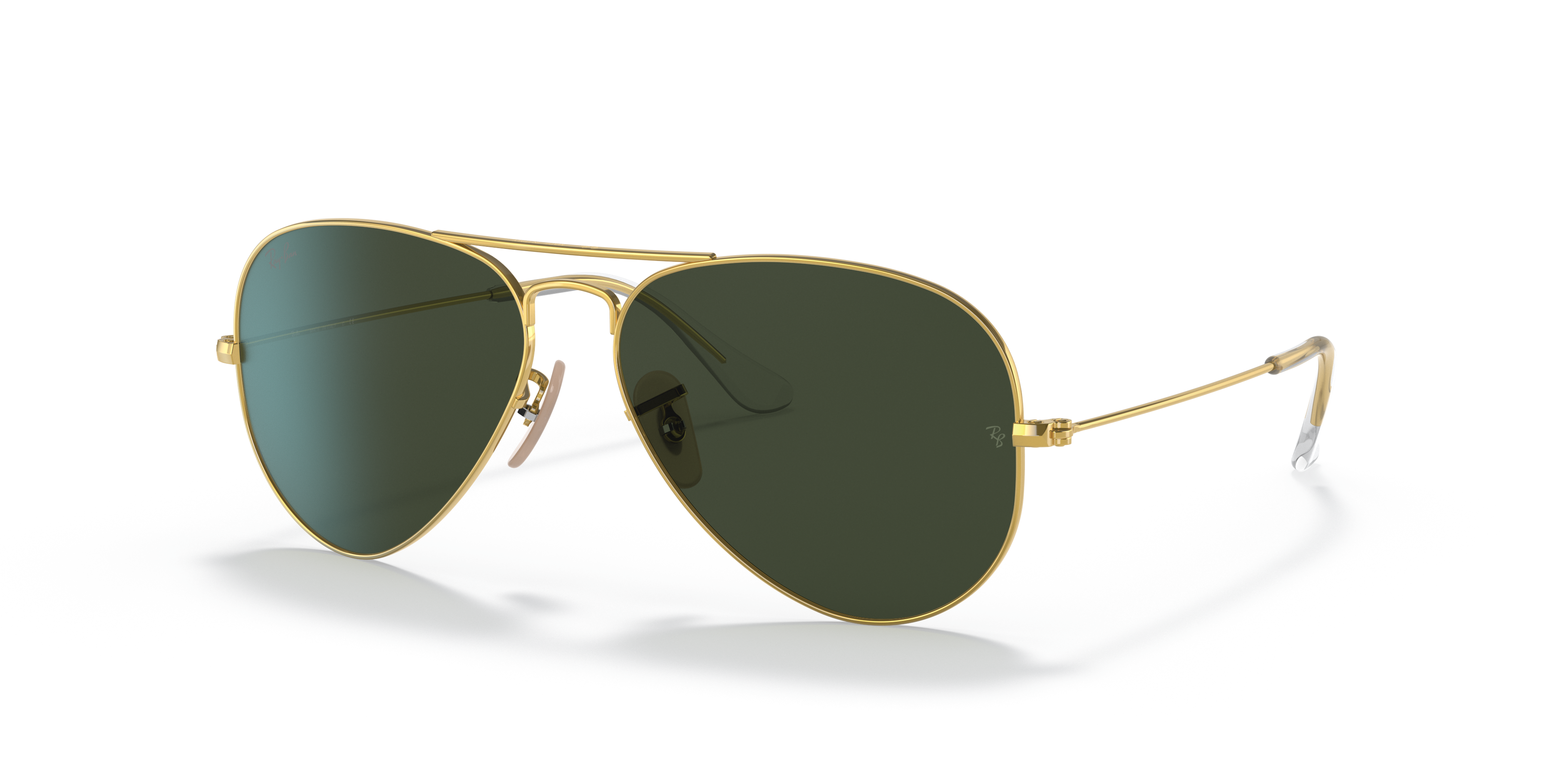 Aviator | Aviation Collection Sunglasses in Gold and Green | Ray-Ban®
